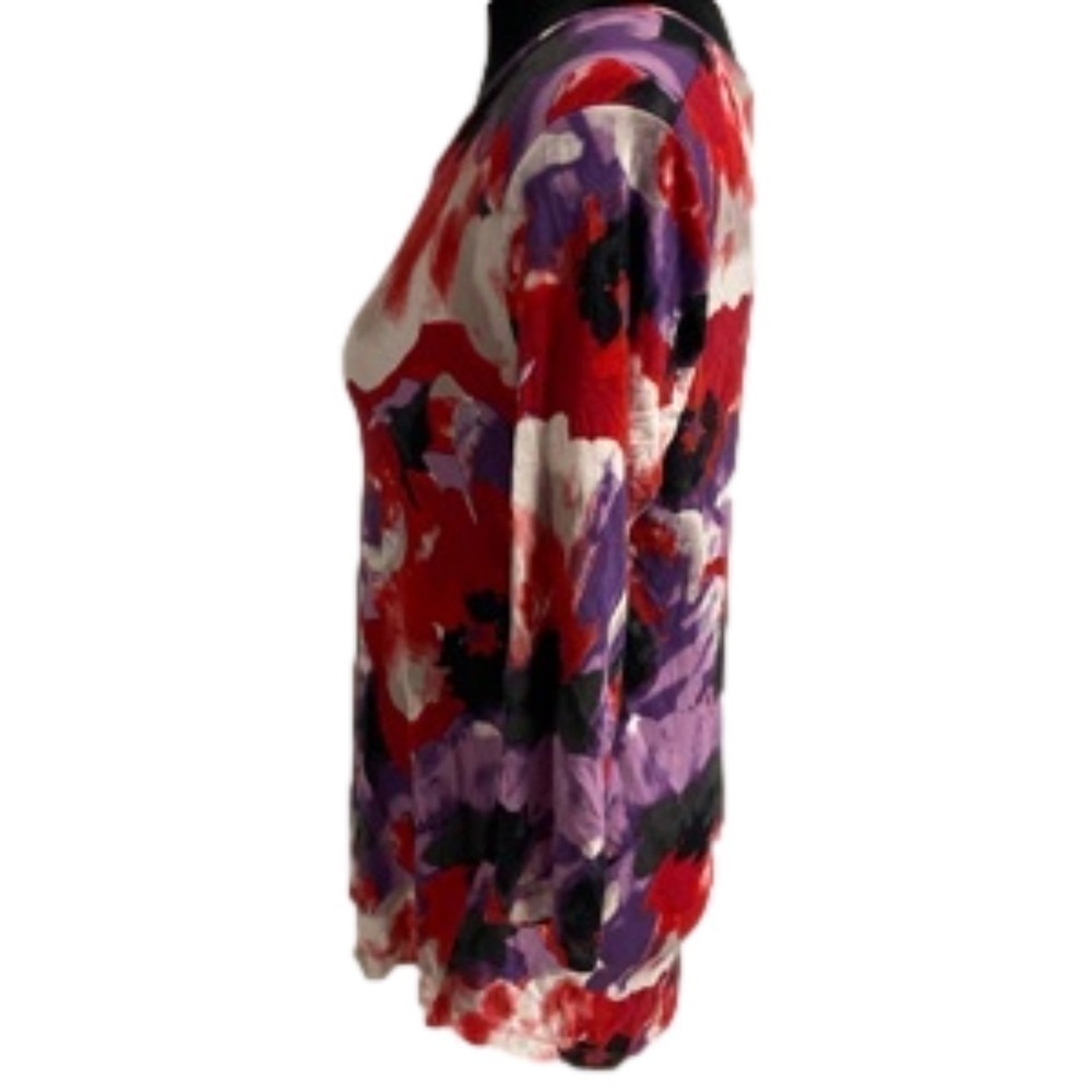 Jm COLLECTION Women’s 3/4 length sleeve top size XS - Picture 3 of 6